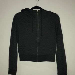 Cropped full zip hoodie
